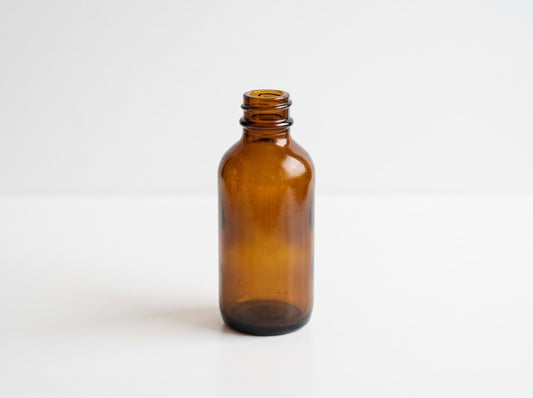 2 oz Amber Boston Round Bottles (12-pk)