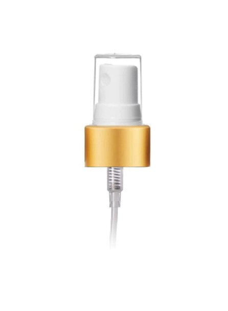 Fine Mist Spray Pumps — White & Gold (12-pk)